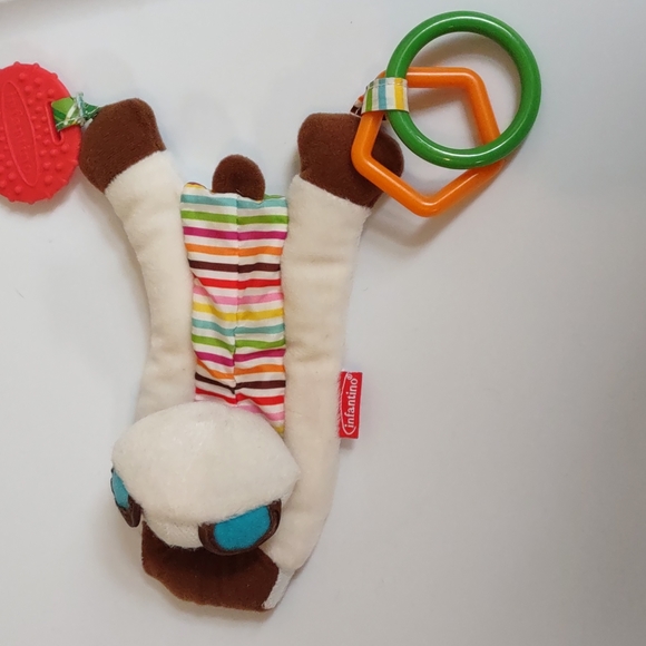 ✓Infantino Dog Puppy pup soft lovey rattle teether Soft baby toy 7in - Picture 7 of 14